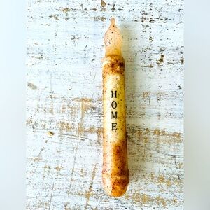 *Burnt Mustard Home Timer Taper Candle